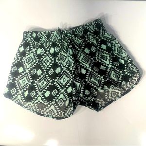 JUSTICE Tribal Stretch Waist Lightweight Shorts